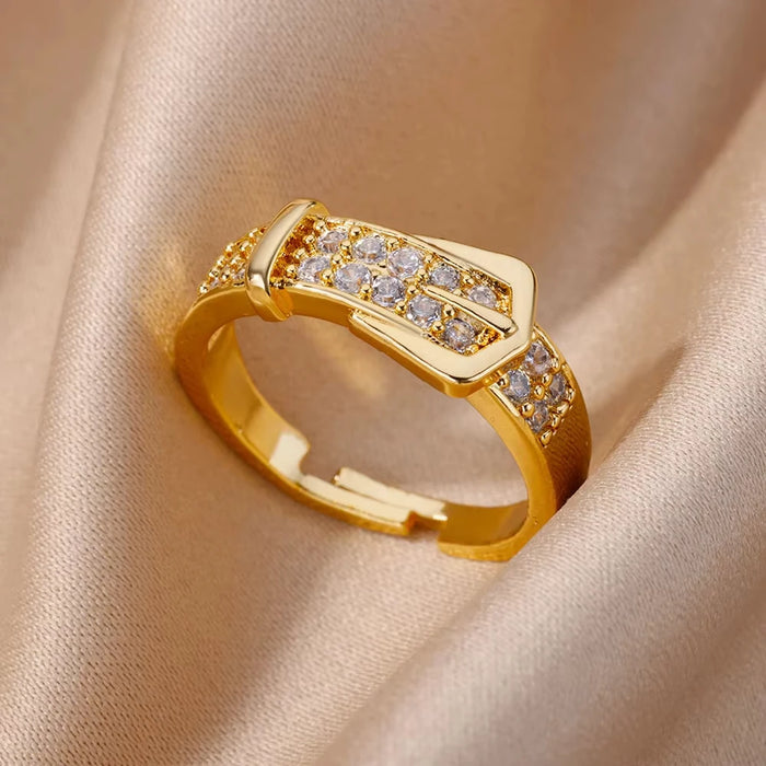 Bague Éclat Royale — Zircon Doré