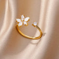 Bague Céleste — Zircon Géométrique Doré