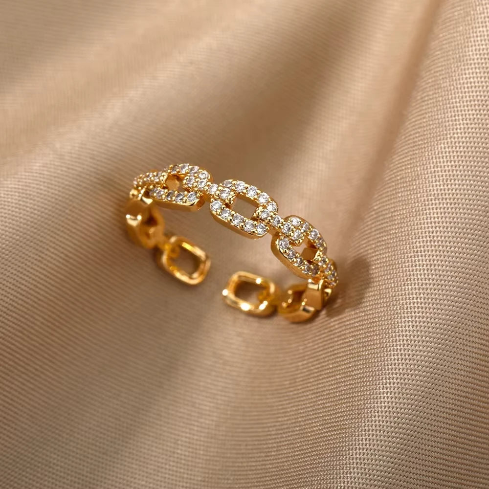 Bague Éclat Cristal — Zircon Doré