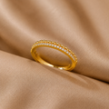 Bague Éclat Perlé — Zircon Doré