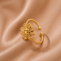 Bague Fleur Éternelle — Zircon Doré