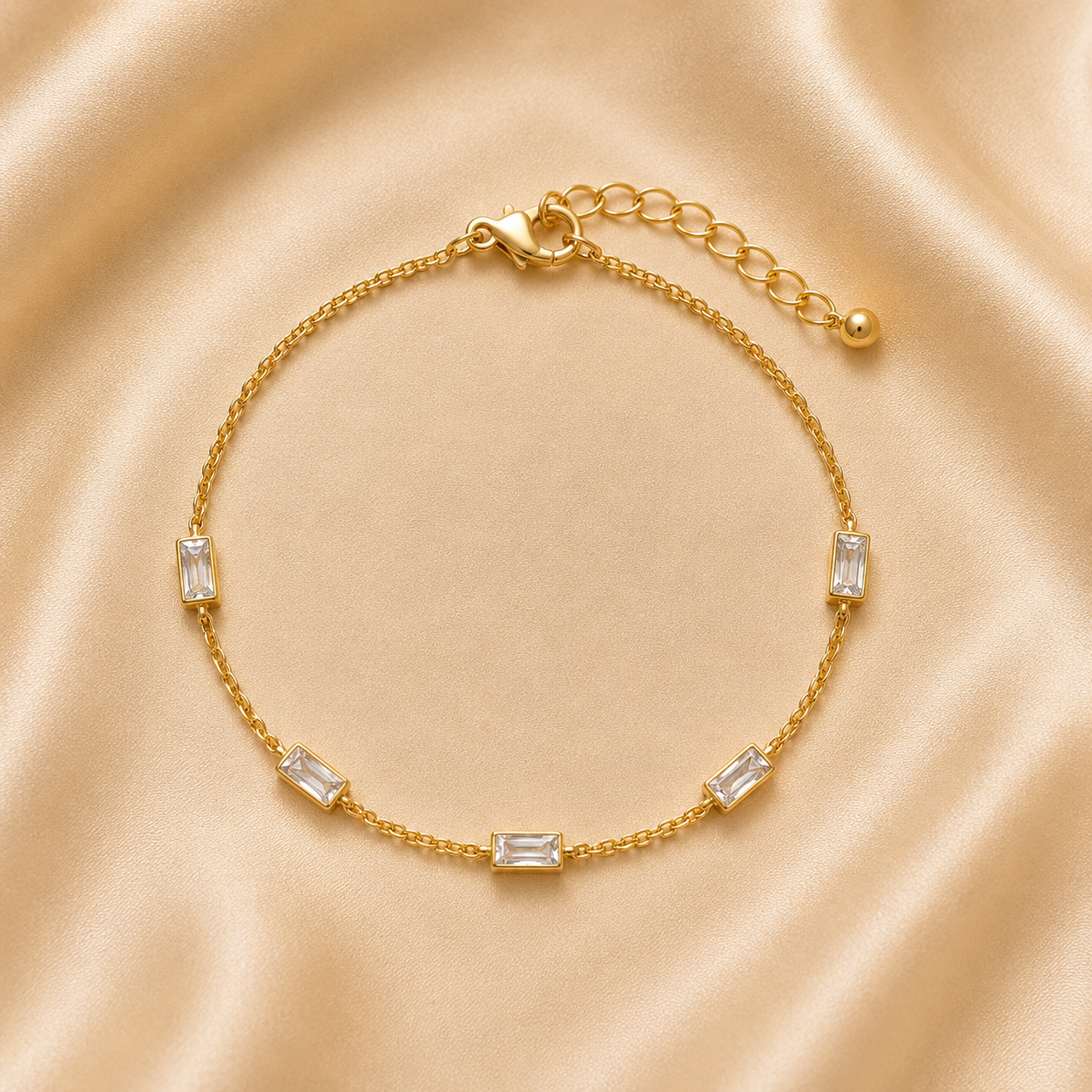 Bracelet Célestia — Zircons Rectangulaires